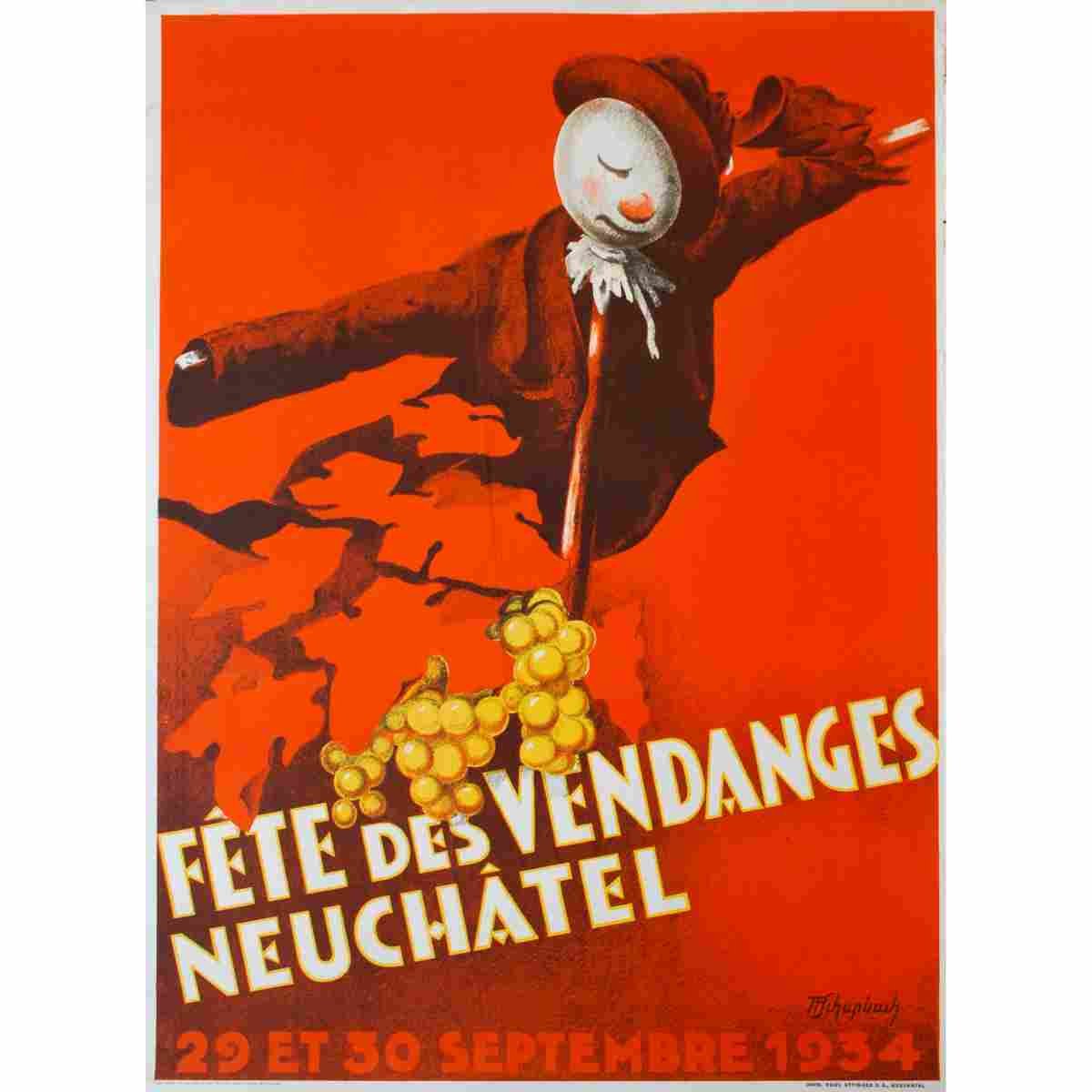 fete des vendanges neuchatel walter wehinger 1956 42 Advert A4 Photo Print