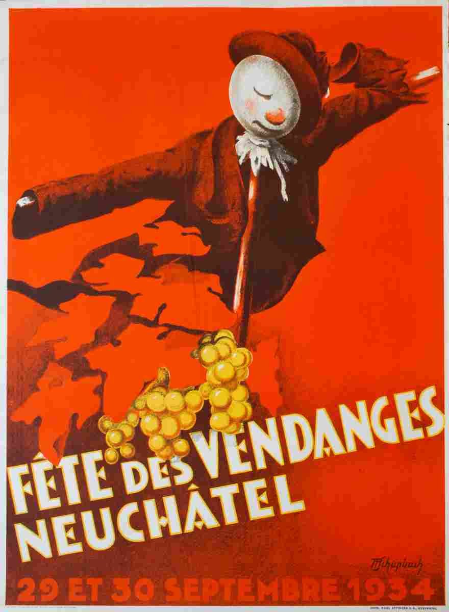fete des vendanges neuchatel walter wehinger 1956 44 Advert A4 Photo Print