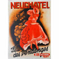 fete des vendanges neuchatel walter wehinger 1956 46 Advert A4 Photo Print
