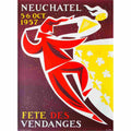 fete des vendanges neuchatel walter wehinger 1956 50 Advert A4 Photo Print