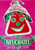 fete des vendanges neuchatel walter wehinger 1956 56 Advert A4 Photo Print