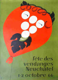fete des vendanges neuchatel walter wehinger 1956 60 Advert A4 Photo Print