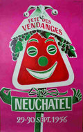 fete des vendanges neuchatel walter wehinger 1956 80 Advert A4 Photo Print