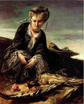 feu Girl with Bird Art A4 Photo Print