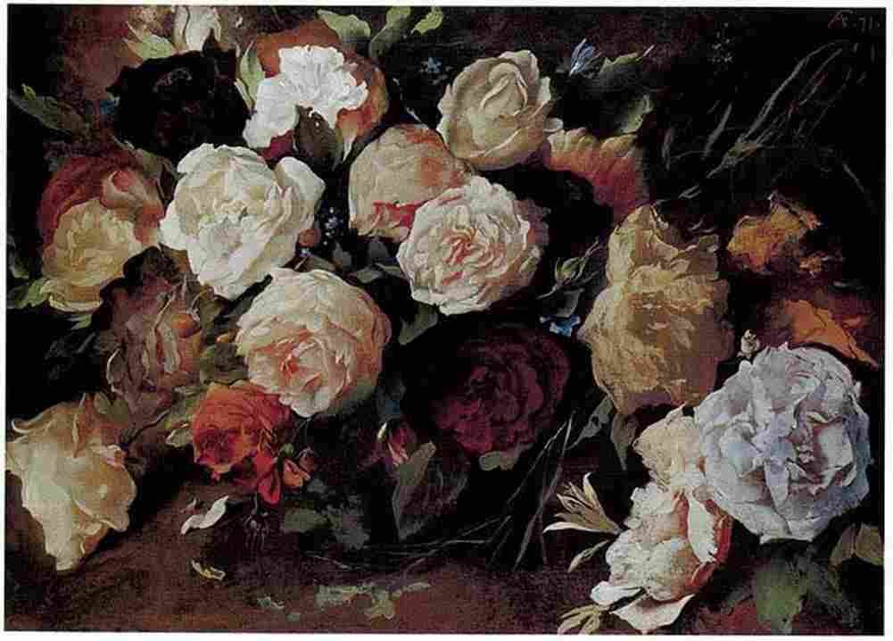 feu Roses Art A4 Photo Print