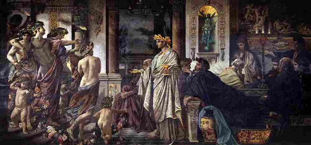 feu The Feast According to Plato Art A4 Photo Print