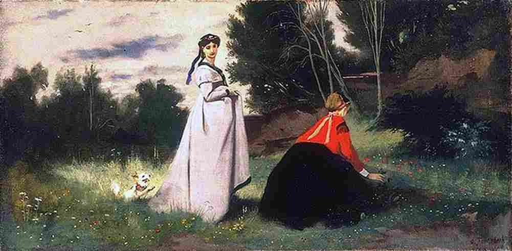 feu Two Ladies in the Park Art A4 Photo Print