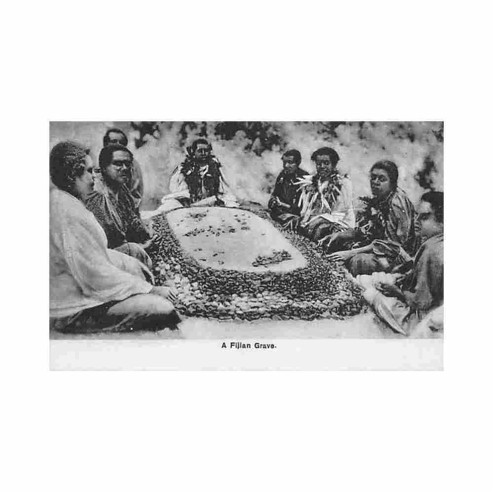 fiji a fijian grave robbie and company ltd Vintage A4 Photo Print