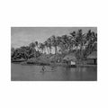 fiji a river and village scene caines jannif ltd 7002 Vintage A4 Photo Print