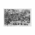 fiji native women making earthenware a bergeret Vintage A4 Photo Print