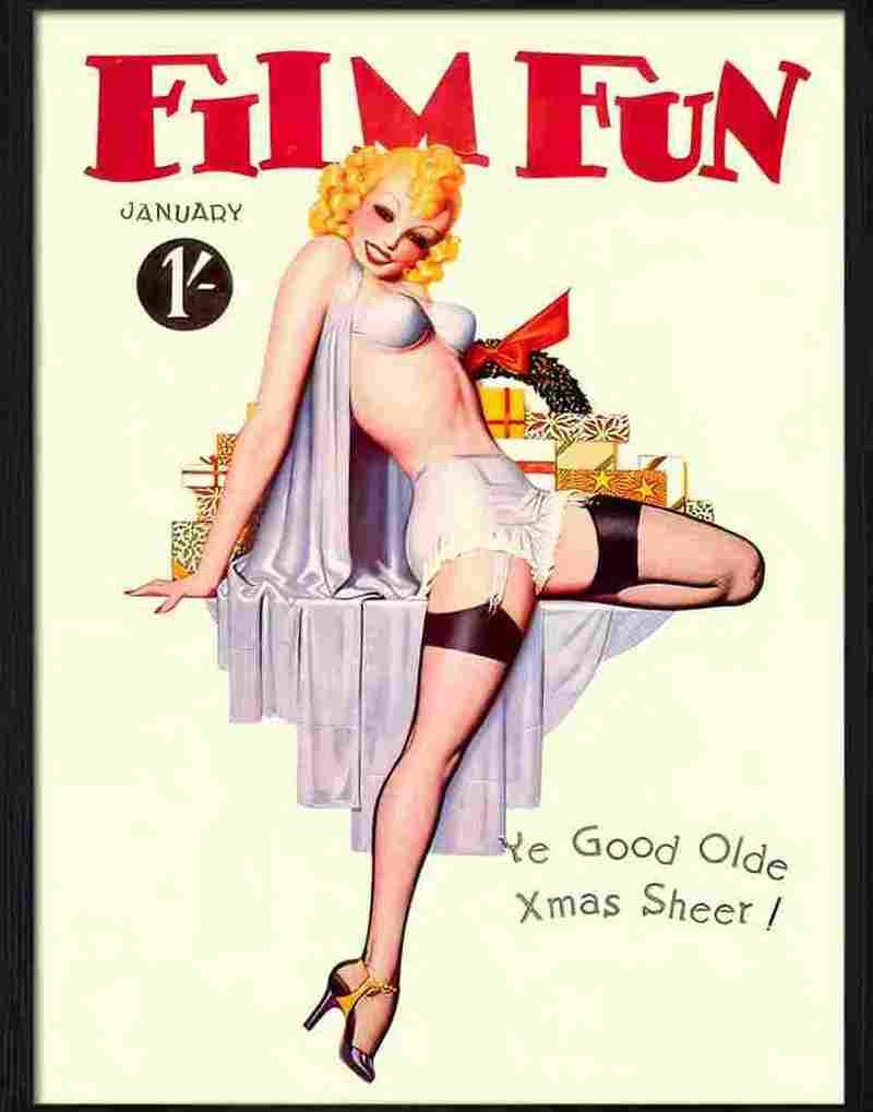 film fun pin up 1937 Advert A4 Photo Print