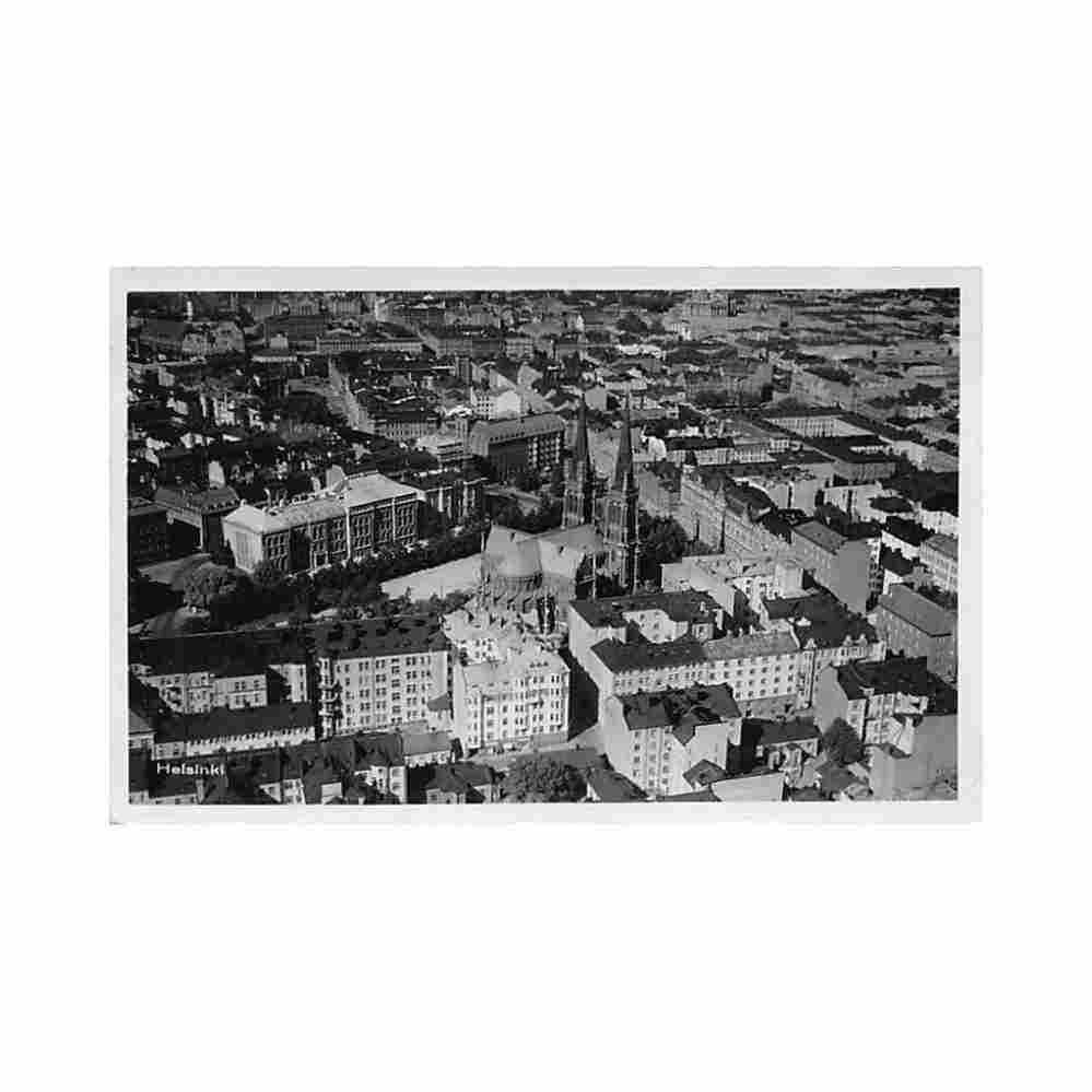 finland helsinki aerial view ilmavalokuva 604 Vintage A4 Photo Print