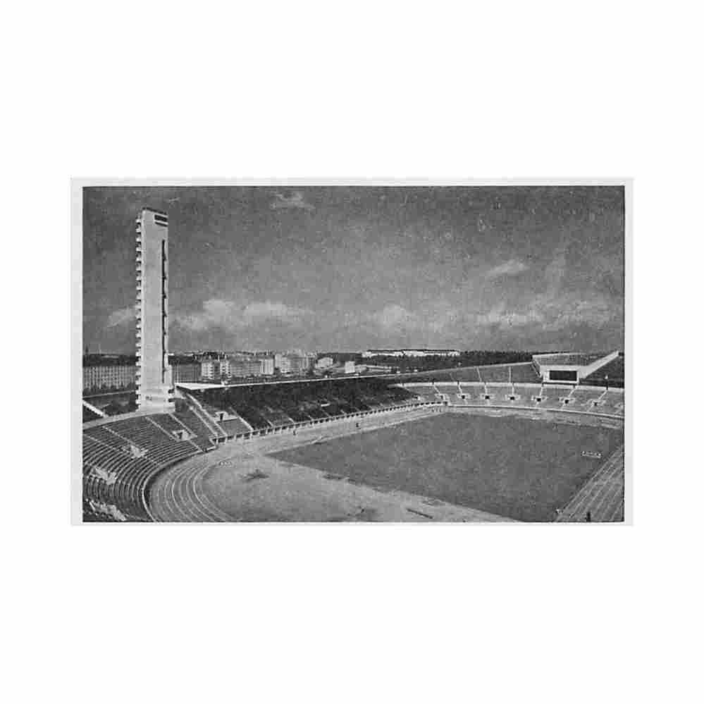 finland helsinki olympic stadium Vintage A4 Photo Print