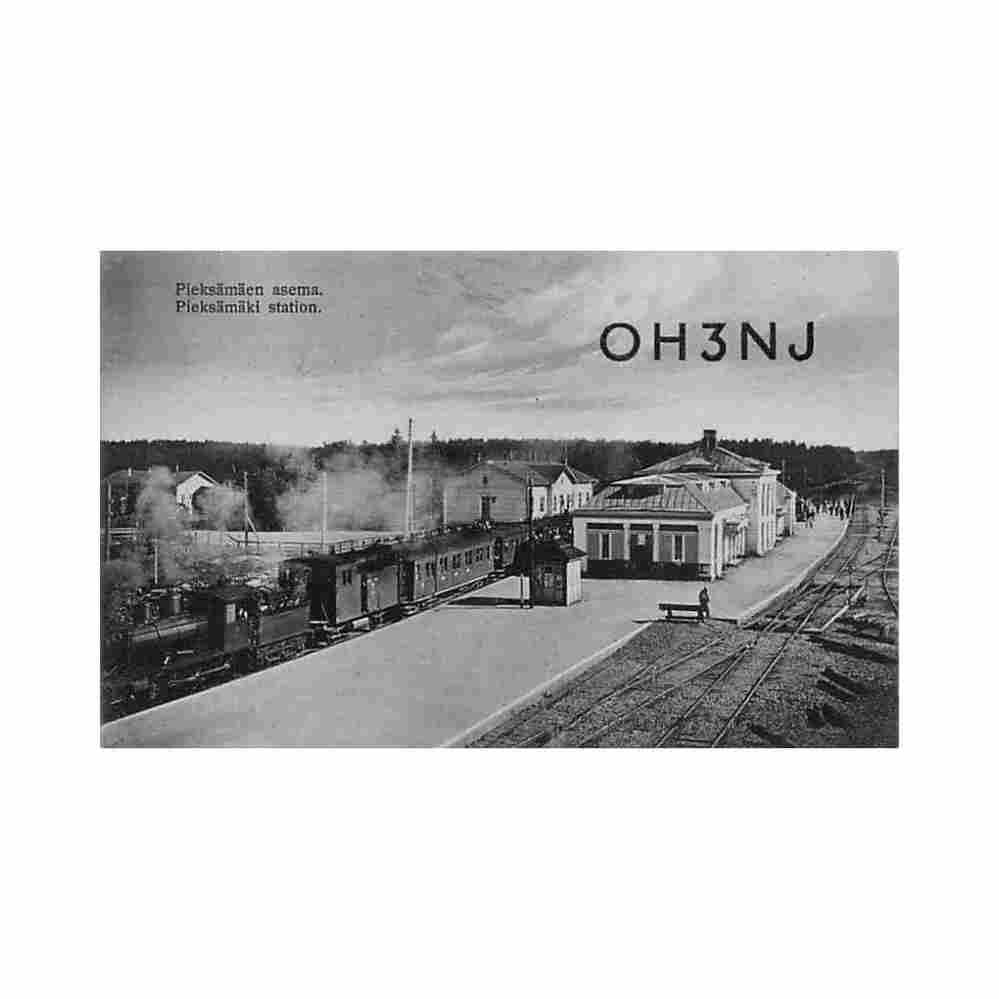 finland pieksamaen pieksamaki railway railroad station Vintage A4 Photo Print