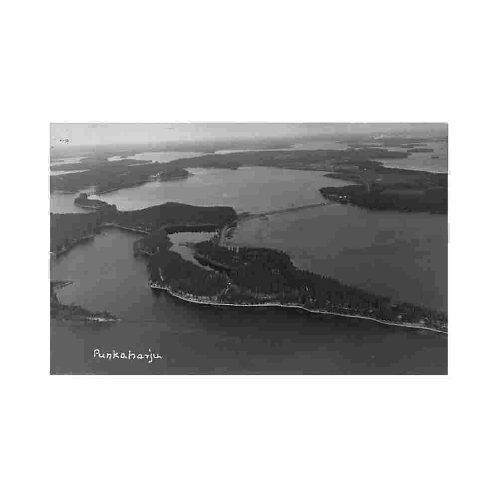 finland punkaharju aerial view Vintage A4 Photo Print