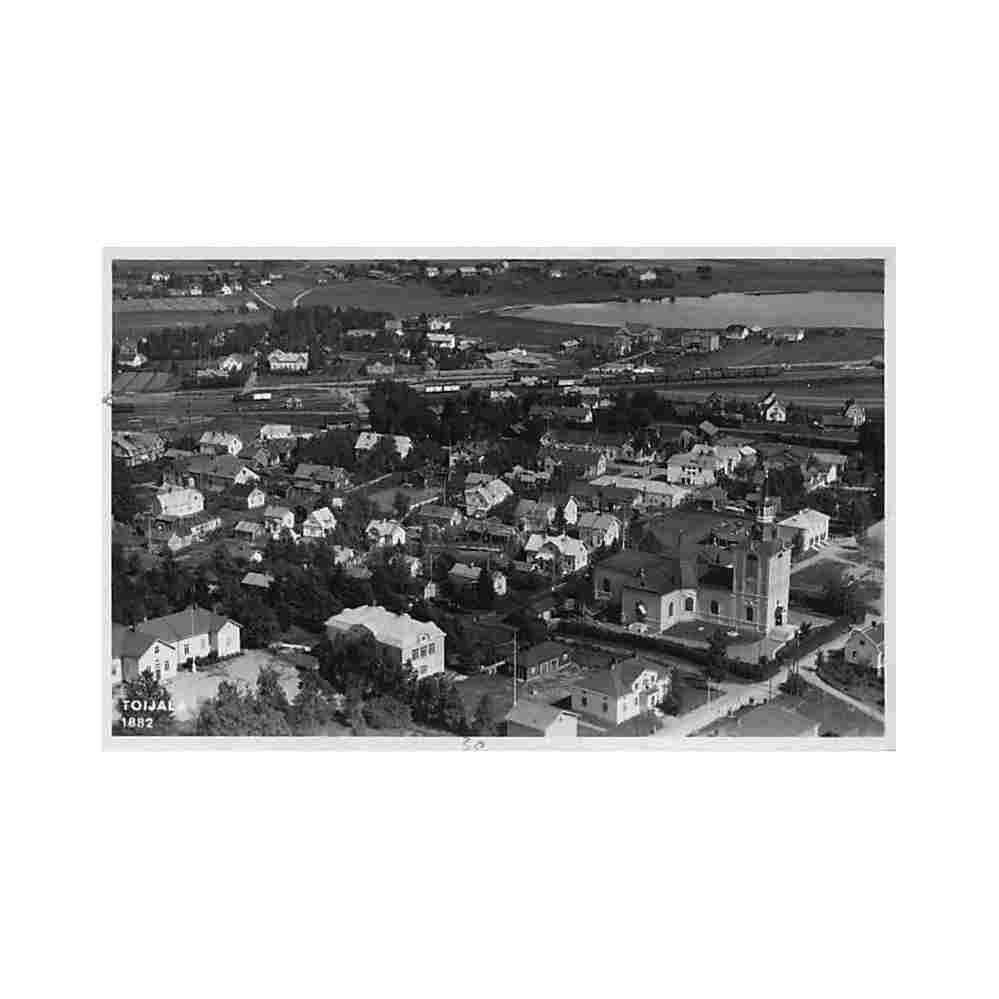 finland toijala aerial view karhumaki Vintage A4 Photo Print