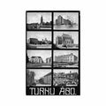 finland turku abo mutli views h klingtsen Vintage A4 Photo Print