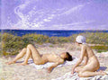 fisc Sunbathing In The Dunes Art A4 Photo Print