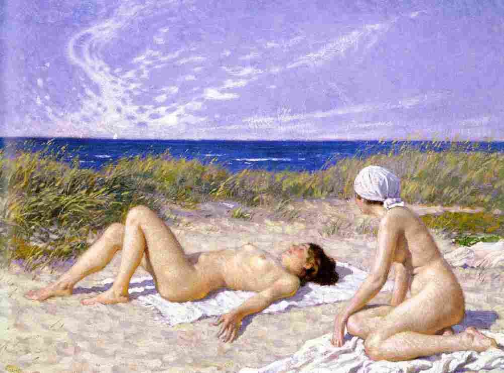 fisc Sunbathing In The Dunes Art A4 Photo Print