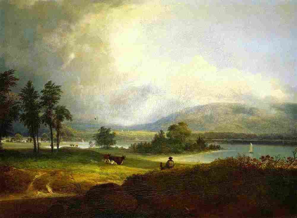 fisher Hudson River near West Point Art A4 Photo Print
