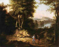 fisher Hunters in a Landscape Art A4 Photo Print