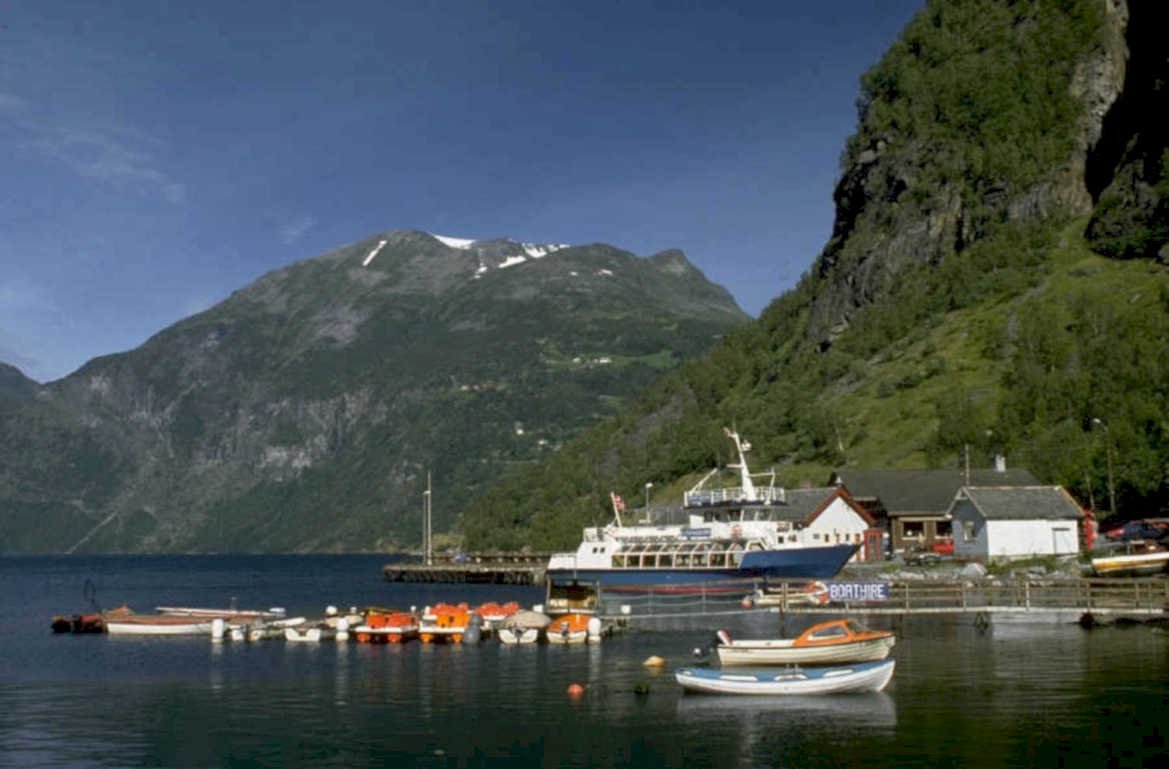 fjord ferry mountains 1980s 1990s A4 Photo Print