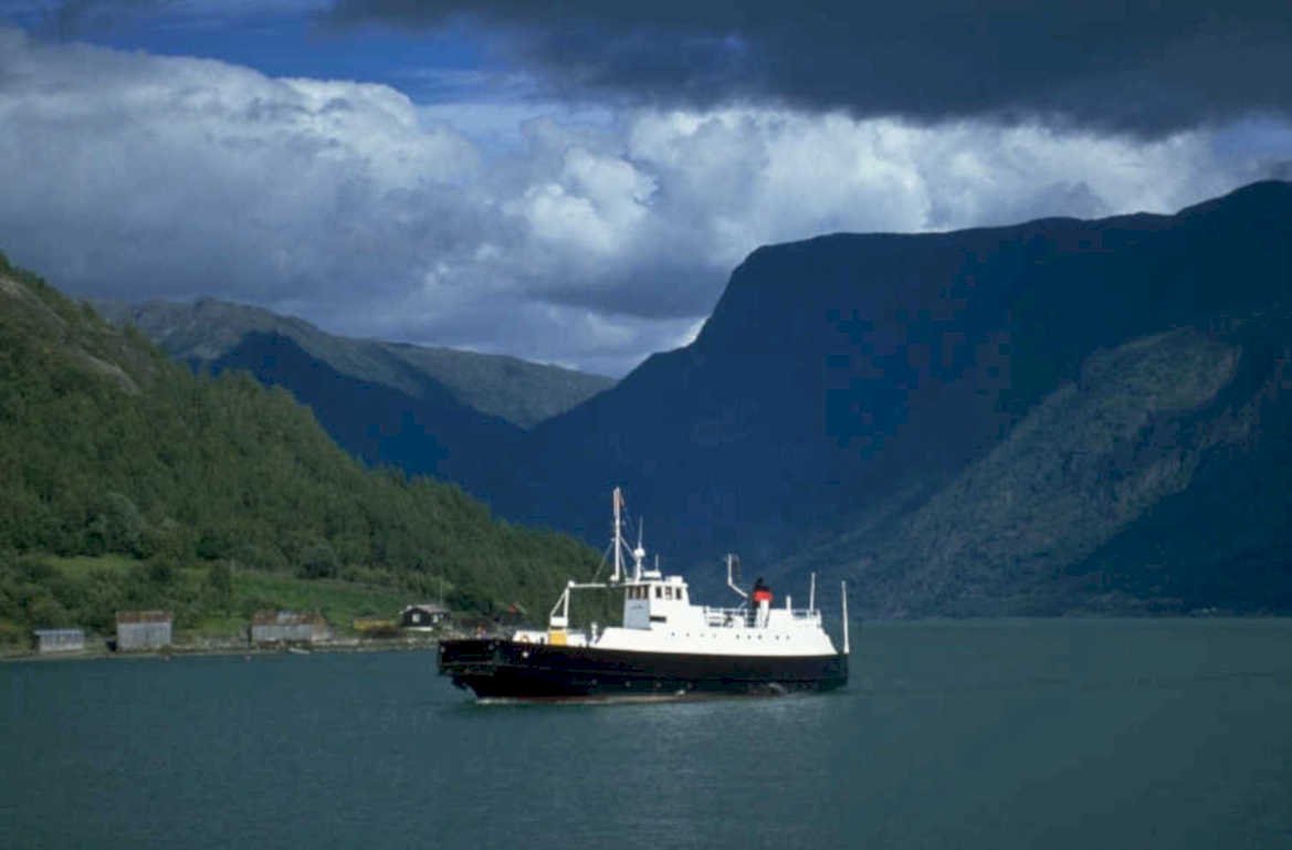 fjord ferry norway 1980s 1990s A4 Photo Print