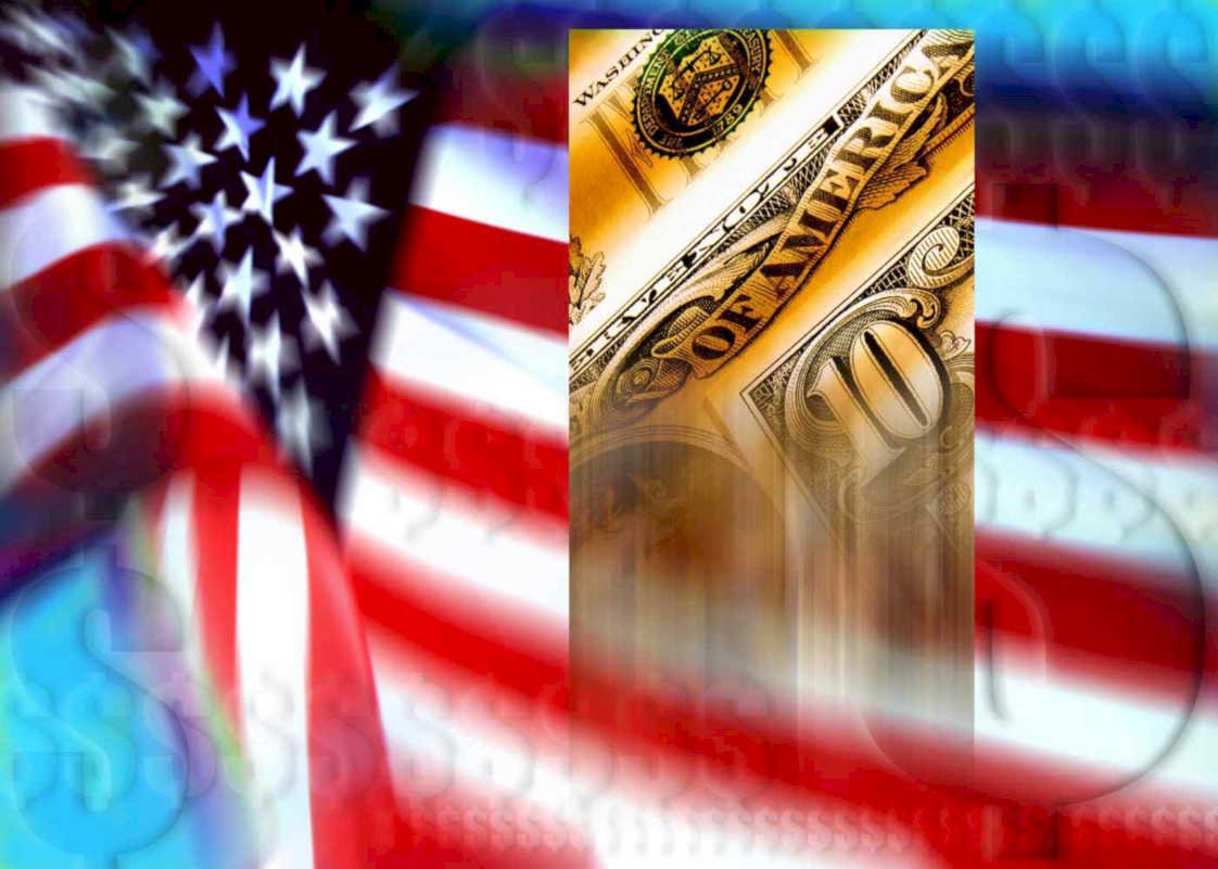 flag dollar america Flags1980s A4 Photo Print