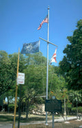 flagpole keywest navy Vintage A4 Photo Print