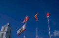 flags sky church 1980s 1990s A4 Photo Print