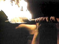 flames knife hand1980s 1990s A4 Photo Print