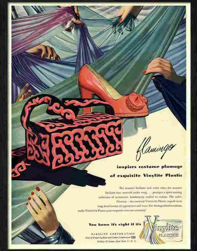 flamingo handbag advert vinylite 2 Advert A4 Photo Print