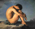 flandrin young man by the sea Art A4 Photo Print