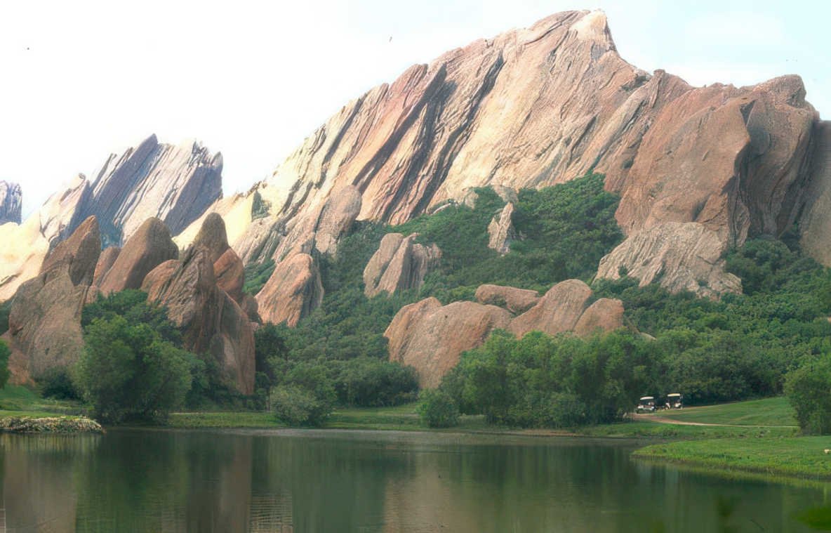 flatiron lake boulder Vintage A4 Photo Print