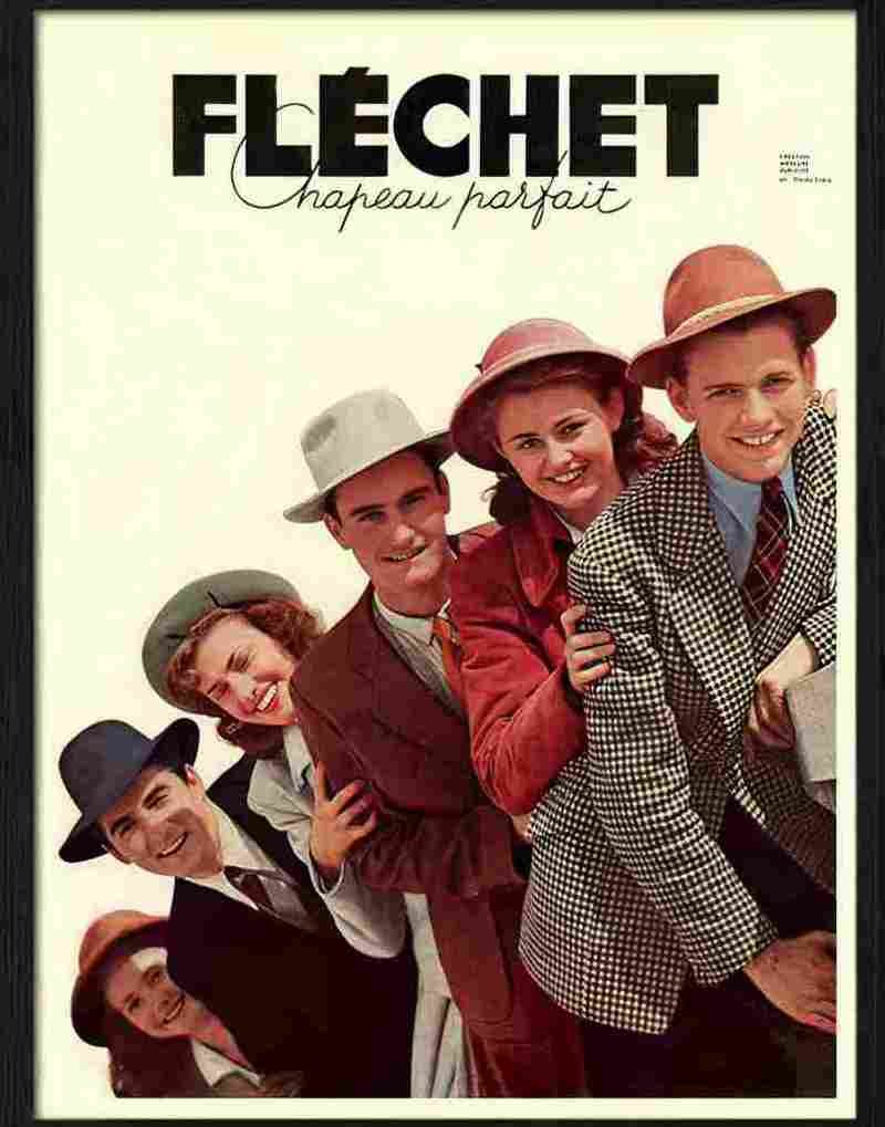 flechet hats Advert A4 Photo Print