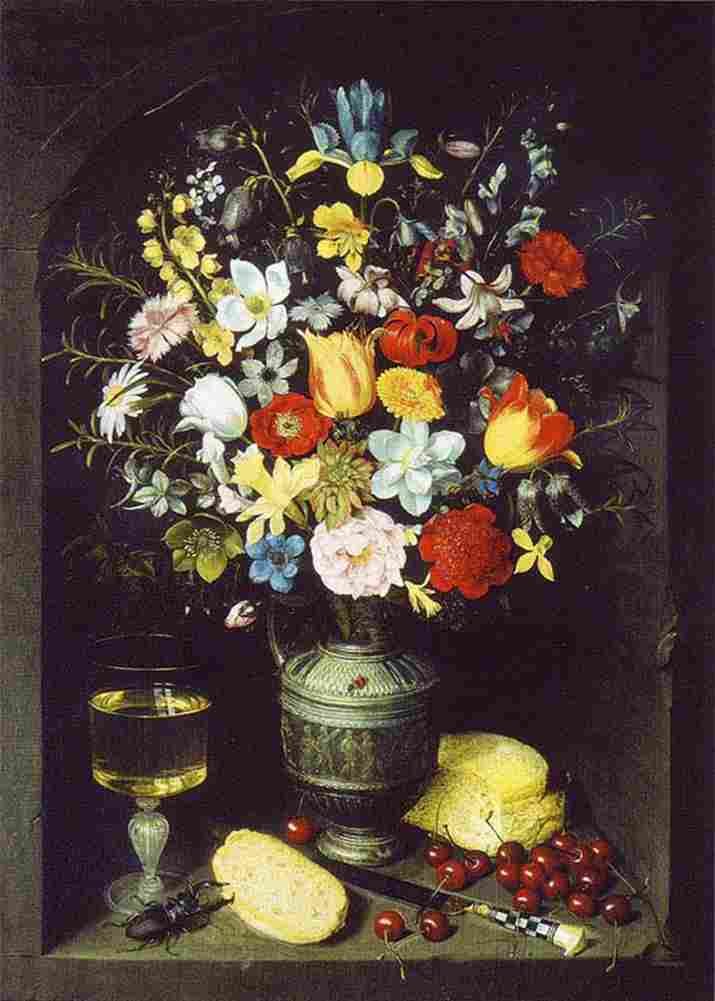 flegel Big Flowers In a Nische Art A4 Photo Print