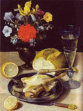 flegel Bouquet and Roast Pheasant Art A4 Photo Print