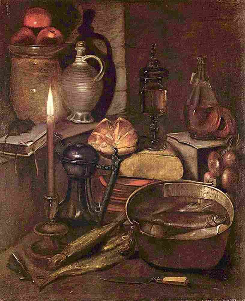 flegel Pantry by Candlelight Art A4 Photo Print