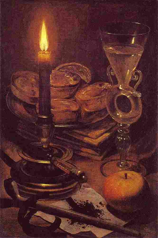 flegel Still life with Candle Art A4 Photo Print