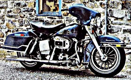 flh80 motorbike A4 Photo Print