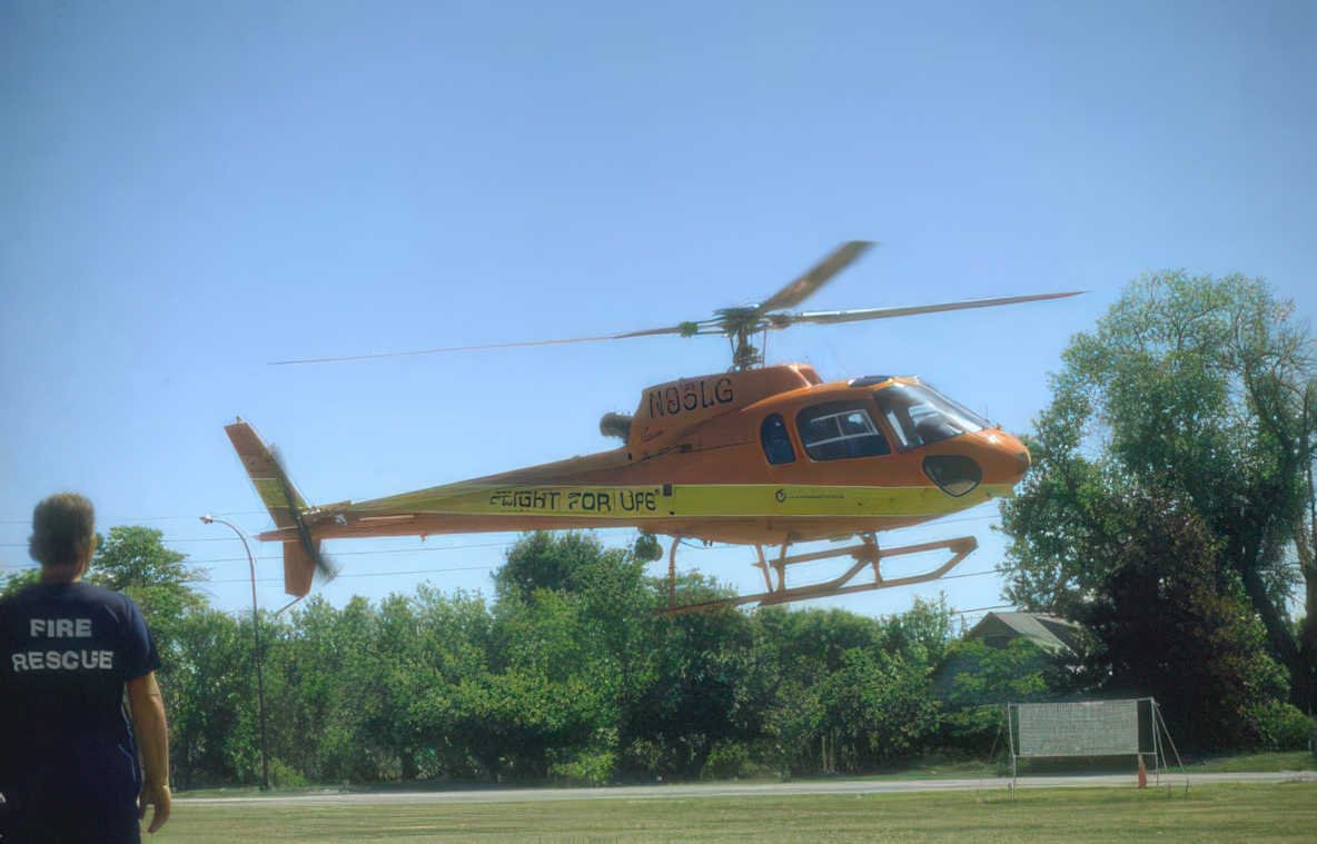 flight rescue helicopter Vintage A4 Photo Print