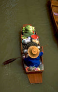 floating market boat 1980s 1990s A4 Photo Print
