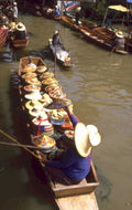 floating market hats 1980s 1990s A4 Photo Print
