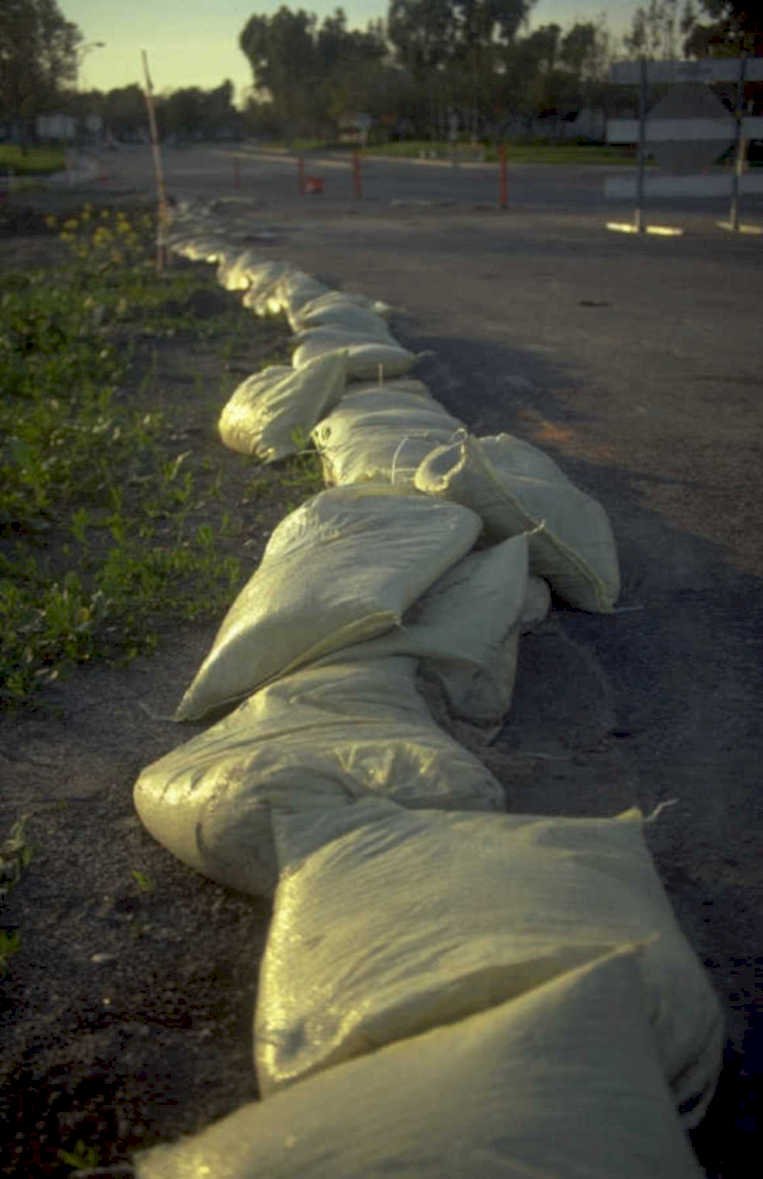flood barrier roadside 1980s 1990s A4 Photo Print