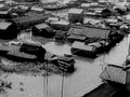 flooded town river1980s 1990s A4 Photo Print