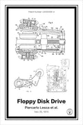 floppy disk patent print white A4 Photo Print