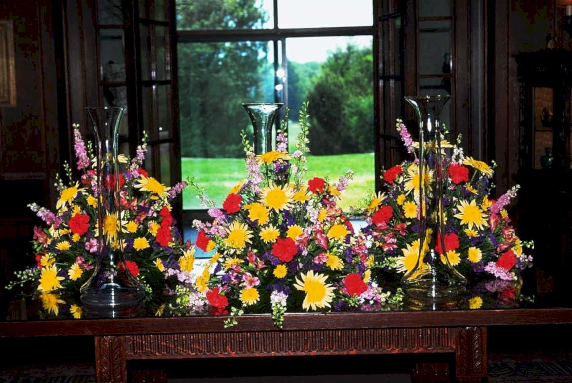floral arrangement landscape1980s 1990s A4 Photo Print
