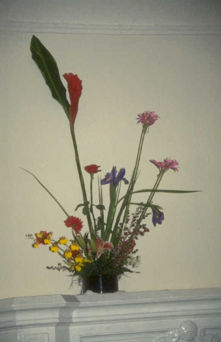floral arrangement stilllife 1980s 1990s A4 Photo Print