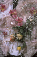 floral lace roses 1980s 1990s A4 Photo Print