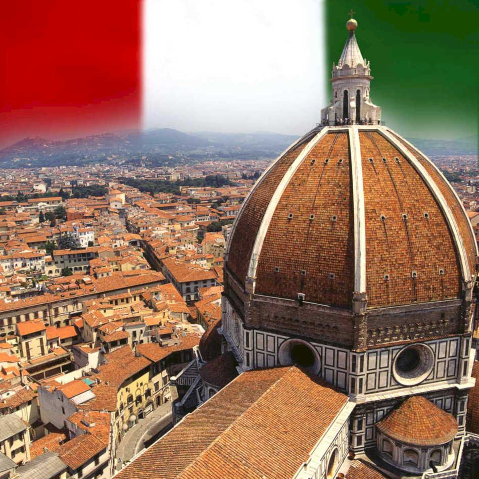 florence duomo dome Flags1980s A4 Photo Print